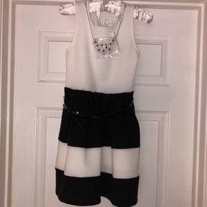 Girls Black & White Dress